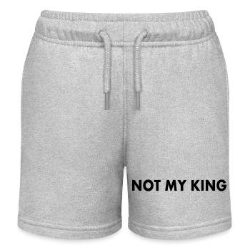 Not my king - Short de jogging enfant bio Stanley/Stella - gris chiné - Devant