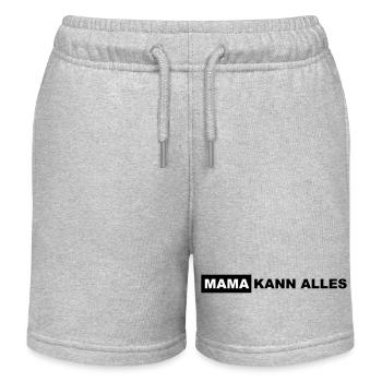 Mama kann alles Schriftzug - Kinder Organic Joggingshorts Mini Bolter von Stanley/Stella - Grau meliert - Vorne