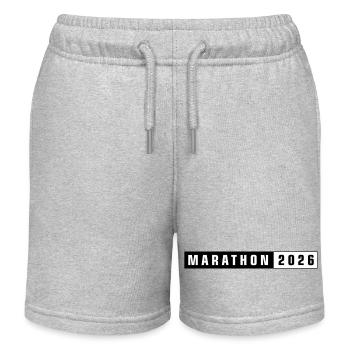 Marathon 2026 - Short de jogging enfant bio Stanley/Stella - gris chiné - Devant
