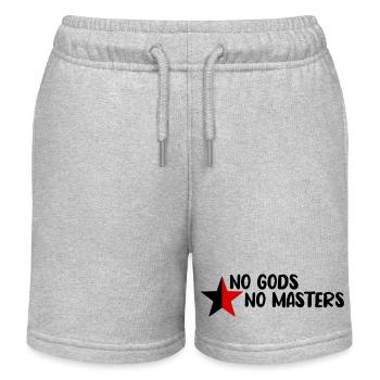 No Gods No Masters - Kinder Organic Joggingshorts Mini Bolter von Stanley/Stella - Grau meliert - Vorne