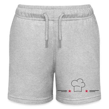 Design pour tabliers de cuisine - Short de jogging enfant bio Stanley/Stella - gris chiné - Devant