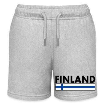 FINLANDE - Short de jogging enfant bio Stanley/Stella - gris chiné - Devant