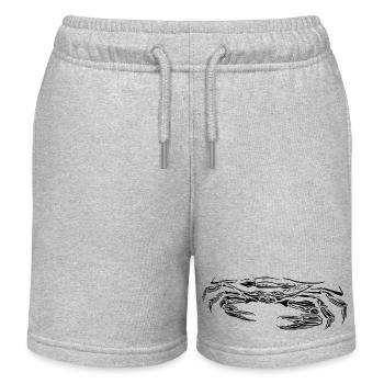 Kleine Krabbe gefräßige Strandkrabbe mit Scheren - Kinder Organic Joggingshorts Mini Bolter von Stanley/Stella - Grau meliert - Vorne