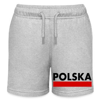 DRAPEAU POLOGNE POLOGNE - Short de jogging enfant bio Stanley/Stella - gris chiné - Devant