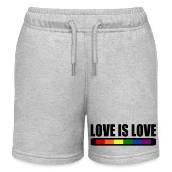 Love is love - Kids Organic Sweat Shorts by Stanley/Stella - heather grey - Front