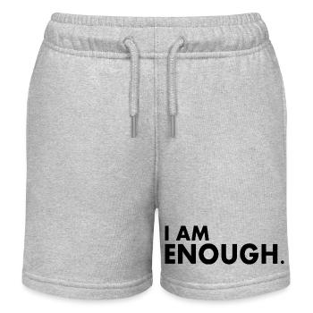 I am enough - Kids Organic Sweat Shorts by Stanley/Stella - heather grey - Front
