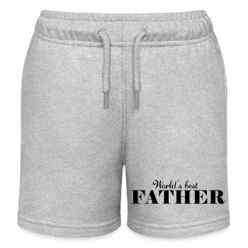 the world's best father - Kids Organic Sweat Shorts by Stanley/Stella - heather grey - Front
