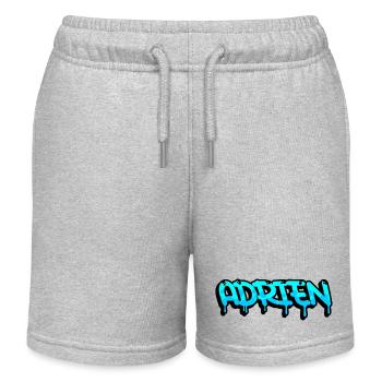 Graffiti prénom Adrien - Short de jogging enfant bio Stanley/Stella - gris chiné - Devant