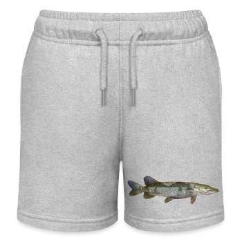Brochet - Short de jogging enfant bio Stanley/Stella - gris chiné - Devant