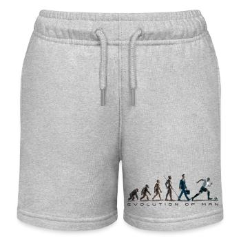 Evolution Football Artboard 1 Copy - Kids Organic Sweat Shorts by Stanley/Stella - heather grey - Front