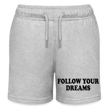 Follow your dreams - Short de jogging enfant bio Stanley/Stella - gris chiné - Devant