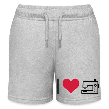 Machine à coudre - Short de jogging enfant bio Stanley/Stella - gris chiné - Devant