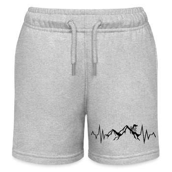 Mountain bikers - Kids Organic Sweat Shorts by Stanley/Stella - heather grey - Front
