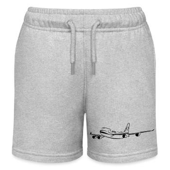 Avion - Short de jogging enfant bio Stanley/Stella - gris chiné - Devant