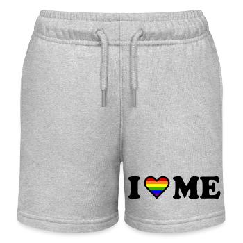 I love me - Kinder Organic Joggingshorts Mini Bolter von Stanley/Stella - Grau meliert - Vorne