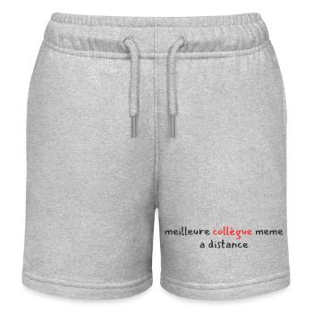 Beste Kollegin Zitat Frau - Kinder Organic Joggingshorts Mini Bolter von Stanley/Stella - Grau meliert - Vorne