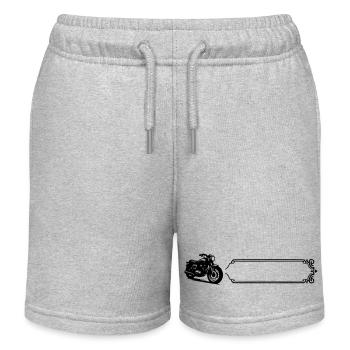 Motorcycle - Last name, first name - Kids Organic Sweat Shorts by Stanley/Stella - heather grey - Front