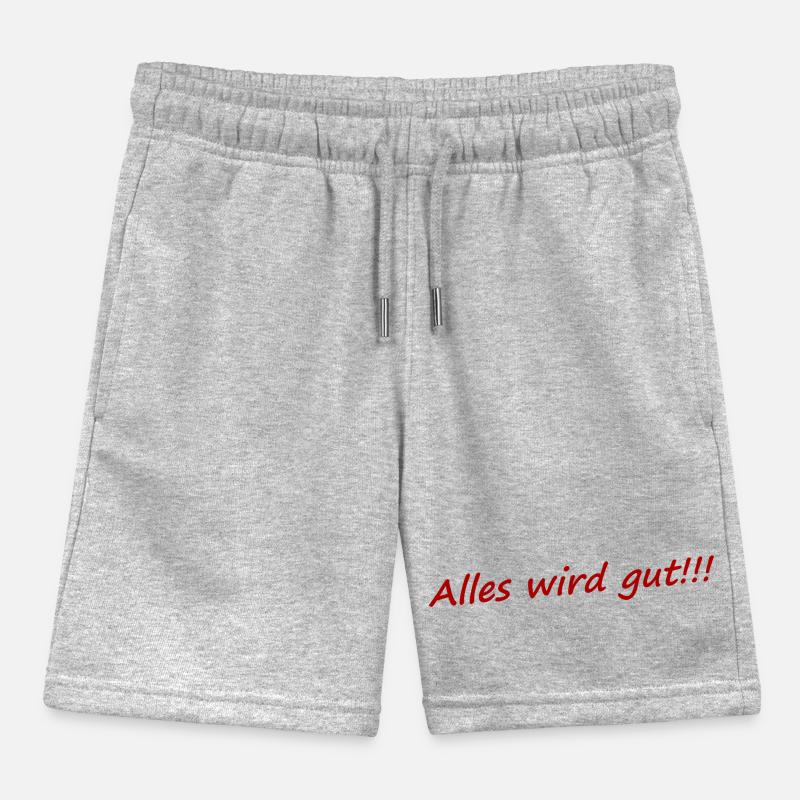 Everything will be good,positive,cheerful,good mood, Kids Organic Sweat Shorts by Stanley/Stella