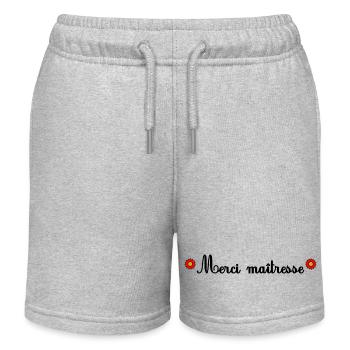 MERCI. MERCI MAÎTRESSE. CADEAU MAÎTRESSE. VACANCES - Short de jogging enfant bio Stanley/Stella - gris chiné - Devant