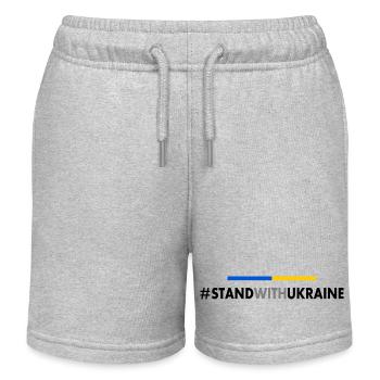 Stand with ukraine - Kids Organic Sweat Shorts by Stanley/Stella - heather grey - Front