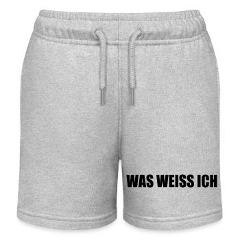 Was weiss ich - Kinder Organic Joggingshorts Mini Bolter von Stanley/Stella - Grau meliert - Vorne
