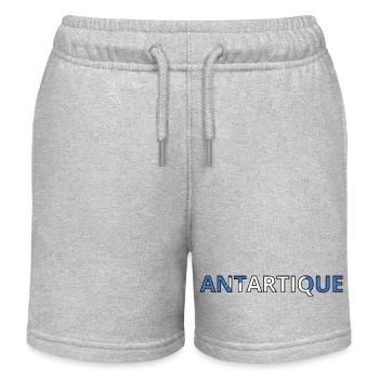Flagge der Antarktis - Kinder Organic Joggingshorts Mini Bolter von Stanley/Stella - Grau meliert - Vorne