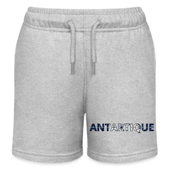 Flagge der Antarktis - Kinder Organic Joggingshorts Mini Bolter von Stanley/Stella - Grau meliert - Vorne