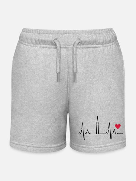 Berlin - Kinder Organic Joggingshorts Mini Bolter von Stanley/Stella - Grau meliert