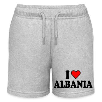 Albanie - Short de jogging enfant bio Stanley/Stella - gris chiné - Devant