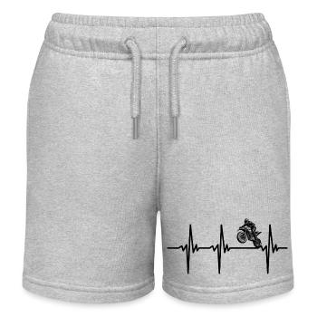 Heartbeat pour les motos et les engins tout-terrain - Short de jogging enfant bio Stanley/Stella - gris chiné - Devant