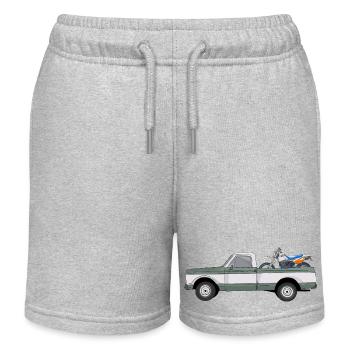 Pick Up Truck with Enduro - Kinder Organic Joggingshorts Mini Bolter von Stanley/Stella - Grau meliert - Vorne