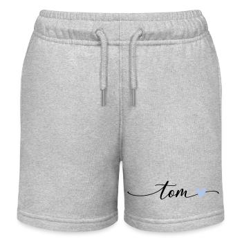 Tom Name Kalligrafie Schrift - Kinder Organic Joggingshorts Mini Bolter von Stanley/Stella - Grau meliert - Vorne