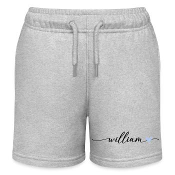 William Name Calligraphie Police - Short de jogging enfant bio Stanley/Stella - gris chiné - Devant