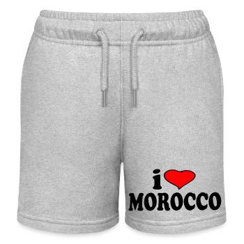 Marokko - Ich Liebe Marokko - Kinder Organic Joggingshorts Mini Bolter von Stanley/Stella - Grau meliert - Vorne