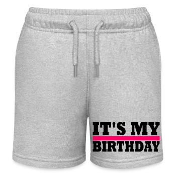 anniversaire - Short de jogging enfant bio Stanley/Stella - gris chiné - Devant