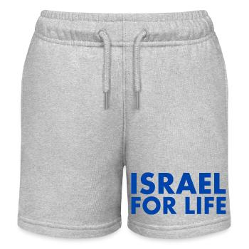 Israël - Short de jogging enfant bio Stanley/Stella - gris chiné - Devant