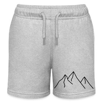 Montagnes - Short de jogging enfant bio Stanley/Stella - gris chiné - Devant