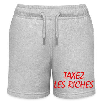 taxez les riches - Short de jogging enfant bio Stanley/Stella - gris chiné - Devant