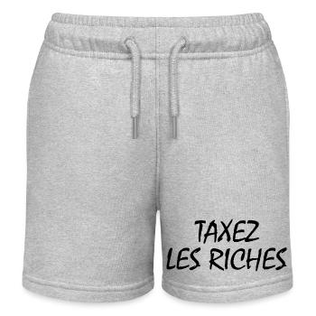 taxez les riches - Short de jogging enfant bio Stanley/Stella - gris chiné - Devant