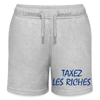 taxez les riches - Short de jogging enfant bio Stanley/Stella - gris chiné - Devant