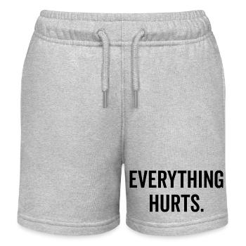 Everything Hurts - Kids Organic Sweat Shorts by Stanley/Stella - heather grey - Front