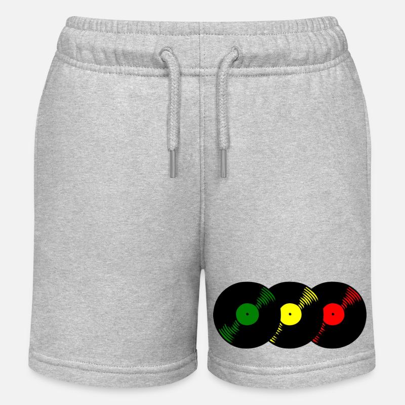 Reggae records - Short de jogging enfant bio Stanley/Stella - gris chiné