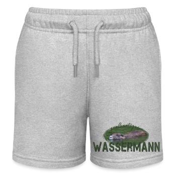Wassermann Sternzeichen Wassermann - Kinder Organic Joggingshorts Mini Bolter von Stanley/Stella - Grau meliert - Vorne