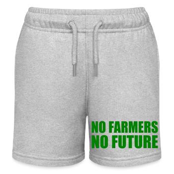No farmers no future - Kids Organic Sweat Shorts by Stanley/Stella - heather grey - Front