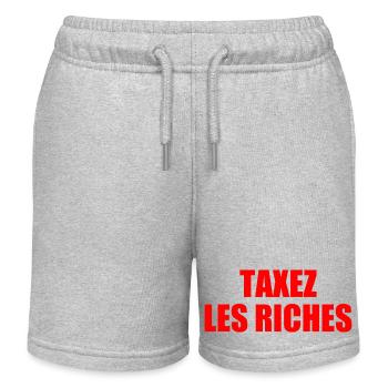 taxez les riches - Short de jogging enfant bio Stanley/Stella - gris chiné - Devant