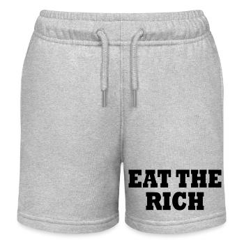 Eat the rich - Short de jogging enfant bio Stanley/Stella - gris chiné - Devant