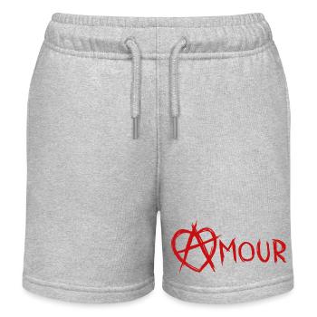 Liebe - Kinder Organic Joggingshorts Mini Bolter von Stanley/Stella - Grau meliert - Vorne