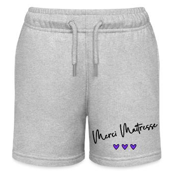 MERCI. MERCI MAÎTRESSE. CADEAU MAÎTRESSE. VACANCES - Short de jogging enfant bio Stanley/Stella - gris chiné - Devant
