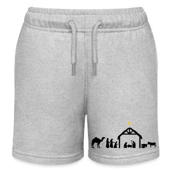 Crib - Kids Organic Sweat Shorts by Stanley/Stella - heather grey - Front