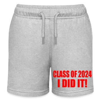 Class of 2024 - Kids Organic Sweat Shorts by Stanley/Stella - heather grey - Front